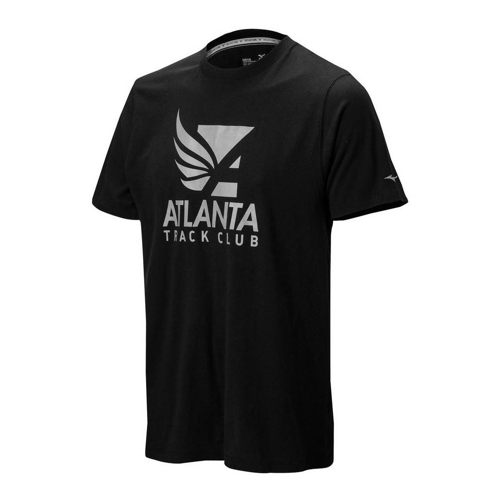 Mens Mizuno Atlanta Track Club Sport T-Shirts Black Philippines (YKULSM372)